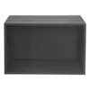 A dark gray wooden crate is shown from the front against a white background. Anteprima dell’immagine prodotto