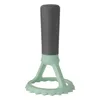 A potato masher with a gray handle and a green base. Podgląd zdjęcia produktu