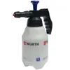 A white pump sprayer with a black handle and blue pump on a white background. Produktbild-Vorschau