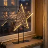LED Metall Stern schwarz auf Fuß mit Twinkle Effekt für Produktbild-Vorschau 5