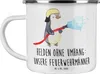 Mr. & Mrs. Panda Emaille Tasse Feuerwehrmann Helden - Weiß Produktbild-Vorschau 1