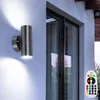 2er Set RGB LED Wandleuchte, Edelstahl, Glas, Fernbedienung Produktbild-Vorschau 5