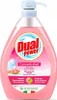 A bottle of pink liquid dish soap with a pump dispenser. Náhled obrázku produktu