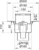 Dallmer Bodenablauf 61 HT/KE Serie 15 150x150mm DN 100 Anteprima dell’immagine prodotto 2