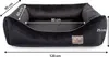 Premium Hundebett Velvet Schwarz XXL – 120x95x25 cm | Produktbild-Vorschau 2