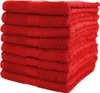 Frottier Handtücher 8er Pack 50x100cm, 100% Baumwolle, Rot Produktbild-Vorschau 1