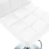 A close-up view of a white bar stool seat. Podgląd zdjęcia produktu