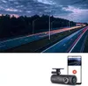 A dash cam and a smartphone are shown in front of a highway scene at dusk. Voir les images du produit