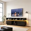 okwish Mobile TV a credenza con ripiano in vetro temperato, Anteprima dell’immagine prodotto 2