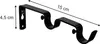 LOFT 360 cm 2-läufige Gardinenstange Schwarz 19 mm aus Produktbild-Vorschau 2