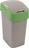 Abfalleimer Curver® FLIP BIN 9 Lit., silbergrau/grün Produktbild-Vorschau 1