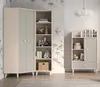 Jugendzimmer Eckschrank in Sandbeige mit grau fühlbare Produktbild-Vorschau 7