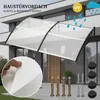 Vordach 300x90 cm Haustür Überdachung Polycarbonat mit Produktbild-Vorschau 1