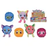 A collage of several plush monster toys, some displayed individually and others in a retail display box. Produktbild-Vorschau