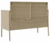 vidaXL Gartenbank mit Kissen Beige Poly Rattan Produktbild-Vorschau 6
