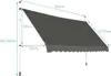 COSTWAY Marquise à pince 350cm de large avec manivelle, Voir les images du produit 6