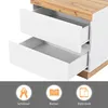 okwish Comodino, comodino con 2 cassetti, comodino, spazio Anteprima dell’immagine prodotto 4