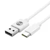 A white USB-A to USB-C charging cable on a white background. Podgląd zdjęcia produktu