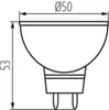 A technical drawing of a light bulb with dimensions indicated. Náhled obrázku produktu