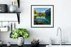 MuchoWow® Gerahmtes Poster Wasser - Berge - Felsen 40x40 cm Produktbild-Vorschau 4