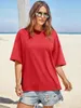 Locker sitzendes Damen-T-Shirt, kurze Ärmel, Produktbild-Vorschau 2
