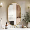 ProximaX Ovaler Wandspiegel 75 x 50 cm Gold, Badspiegel mit Produktbild-Vorschau 1