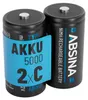ABSINA 2 batterie C Baby LR 14 ricaricabili 5000 con bassa Anteprima dell’immagine prodotto 1