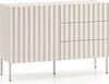 A light beige sideboard with fluted fronts and drawers, shown on a white background. Produktbild-Vorschau