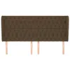 Kopfteil mit Ohren Dunkelbraun 183x23x118/128 cm Stoff Produktbild-Vorschau 3