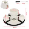 Schokoladen Fondue-Set aus Porzellan (4 Gabeln 4 Scheiben), Produktbild-Vorschau 2
