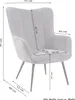 byLIVING Sessel Uta / Webstoff sandfarben / Gestell Metall Produktbild-Vorschau 5