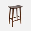 sweeek - 2er-Set Vintage Barhocker aus Heveaholz 68 cm  - Produktbild-Vorschau 2