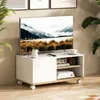 HOMCOM TV Schrank, Lowboard auf Rollen mit verstellbarer Produktbild-Vorschau 2