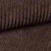 A close-up view of brown corduroy fabric. Voir les images du produit