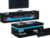 Sweiko TV-Wandschrank-Set, schwarzer TV-Schrank + schwarzer Produktbild-Vorschau 1