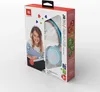 A product box for JBL JR310 headphones, showing a young girl wearing them. Produktbild-Vorschau