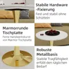 STILVORA Couchtisch mit rundem Marmor-Tischplattenfinish Produktbild-Vorschau 5