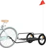 Fahrradanhänger Schwarz 126x63x34 cm Eisen Produktbild-Vorschau 3