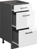 A kitchen cabinet unit with three drawers, shown from a slightly angled front view. Anteprima dell’immagine prodotto