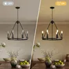 Lustre Tribesigns vintage noir, suspension à 6 ampoules Voir les images du produit 4