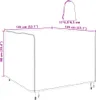 Copertura per mobili Nero 135 x 135 x 90 cm Tessuto Oxford Anteprima dell’immagine prodotto 8