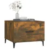 vidaXL Couchtisch mit Metallbeinen Räuchereiche 50x50x40 cm Produktbild-Vorschau 3