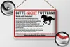 Blechschild  Hinweis füttern verboten Pferde, 30x20 cm, Produktbild-Vorschau 3