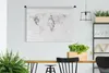 MuchoWow® Wandteppich Wandbehang Weltkarte - Marmor - Grau Produktbild-Vorschau 2