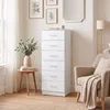 HOMCOM Kommode mit 6 Schubladen, 40 x 40 x 110 cm, Weiß in Produktbild-Vorschau 9