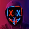 LED Purge Maske blau/rot mix - Kostümmaske steuerbar für Produktbild-Vorschau 1