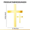 2er Set Kreuz-Kuchen-Dekoration aus Acryl in Gold – Perfekt Produktbild-Vorschau 2
