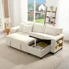 OKWISH Canapé Droit Convertible - 3-4 Places Avec Rangement Voir les images du produit 2