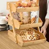 Panier à fruits en bambou,Panier de service à 3 étages, Voir les images du produit 10