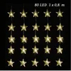 Lichtervorhang 80LED Sterne 100x80cm warmweiß Lichterkette Produktbild-Vorschau 4